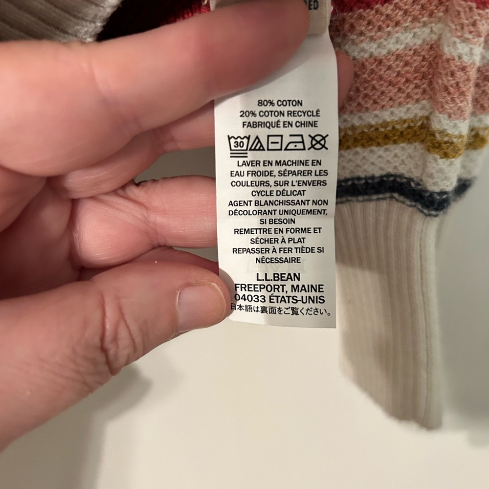 L.L. Bean Women's Colorful Striped Sweater - Picture 5 of 5